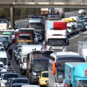 The M27 eastbound at Hedge End has closed as emergency repairs to fix a broken manhole cover get underway