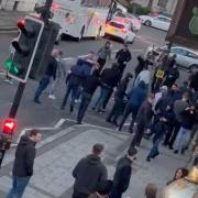 Danny Brown, 36, whose address was last given as Broxbourne, Hertfordshire, has yet to be sentenced for his part in the violent incident between Saints and Spurs fans in broad daylight