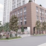An artist's impression of the previously approved block of flats development on  Royal Crescent Road, Southampton.