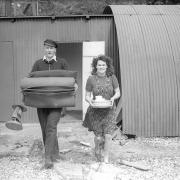 Squatters on Southampton Common, in the nissen huts left over from the war. September 10, 1946. THE SOUTHERN DAILY ECHO ARCHIVES. HAMPSHIRE HERITAGE SUPPLEMENT. Ref: 1100.