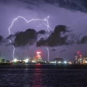 Daily Echo Camera Club member Linda Dunham captured this image of lightning in Southampton.