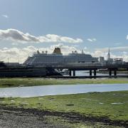 Saga Cruises's Spirit of Discovery in port at Portsmouth International Port