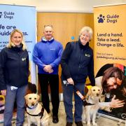 Pictured left to right: Penny Allen, Rob George from Bluestar and Sue Eighteen