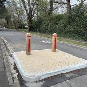 The build-outs installed as part of the quietway scheme in Glen Eyre Road, Southampton. Picture: LDRS