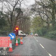 Emergency repair works are ongoing on the A27 Kanes Hill in Southampton