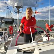 Ocean Globe Race skipper Heather Thomas on Maiden in Cowes.