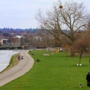 Travellers set up camp at Riverside Park by the River Itchen in Southampton today, leaving later on in the afternoon.
