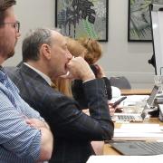 Titchfield Festival Theatre's Artistic Director Kevin Fraser listens on at the inquiry. Photo: LDRS