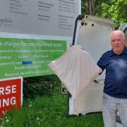 David Hogan outside the Fair Oak Household Waste Recycling Centre
