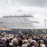 Cunard's newest ship, Queen Anne, during her naming ceremony in Liverpool on Monday