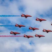 The Red Arrows over Hampshire