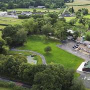 Drone shot showing the location of the proposed helipad