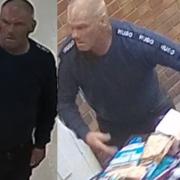 A man seen with a trolley full of food is being sought by police in connection with a shoplifting incident at Tesco in Dibden