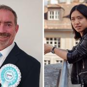 Paul Barrett (L) and Fennie Yap (R) are standing in the General Election