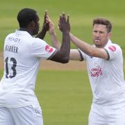 Hampshire's Liam Dawson (right) has been recalled by England.