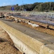 A large section of the seawall and promenade at Stokes Bay, Gosport, was damaged  by Storm Eunice in February 2022 Image: Supplied