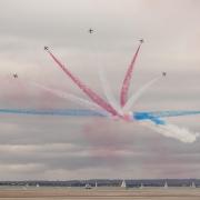 Red Arrows over Ryde.