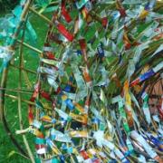 Composed entirely of rubbish and recycled materials, the art hopes to instil litter responsibility