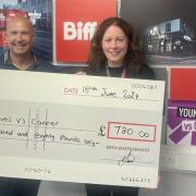 Biffa Waste Services have presented Young Lives vs Cancer with a cheque for £780
