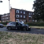 The Honda Civic was left stricken on Lordshill Centre West after the pursuit