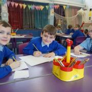 Pupils at St Columba CE Primary School