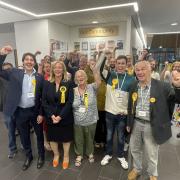 Lib Dems celebrate winning Eastleigh