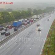 Delays on M27 after crash that blocked lane - live