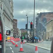 Road works on Canute Road