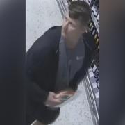 Police want to speak with this man in connection with the theft