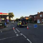 Police cordon on Twyford Road, Eastleigh after stabbing