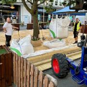 A mini beach and bar has arrived in Above Bar Street, Southampton for the summer holidays
