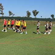 Saints players endured their second successive day of double training sessions in Girona