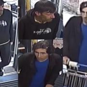 Police want to speak to the two men pictured