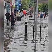 Hampshire high street flash floods after downpour - live updates