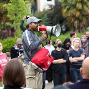 A protest in Southampton on August 7