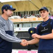 during the Vitality blast match between Hampshire Hawks and Somerset at Utilita Bowl.