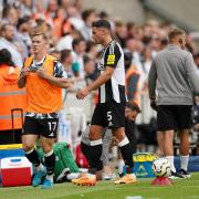 Newcastle defender Fabian Schar saw red against Saints