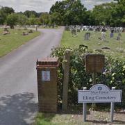 The gates to the Eling Cemetery