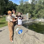 Connor Keetley and James Hilton-Foster from Madagascar the Musical visited Marwell Zoo