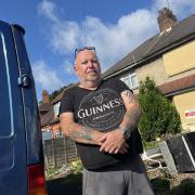 Damien Nugent is living in a van after he was evicted from his house in Merryoak, Southampton