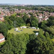 The travellers have set up at Myrtle Park in Totton