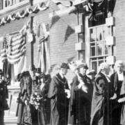 The civic procession through the town on the charter celebration day.