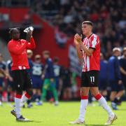 Southampton's Ross Stewart during the Premier League match between Southampton and Manchester United at St Mary's Stadium.