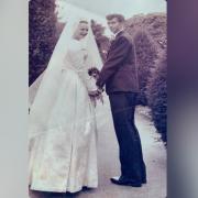 Kay and Roger on their wedding day in 1964