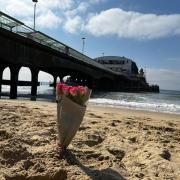 Tribute on Bournemouth beach