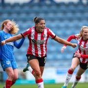 Childhood Saints fan Meg Collett scored against Portsmouth on Sunday