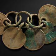 Bronze rattle pendant from the Peebles Hoard, which dates from 1000-800 BCE