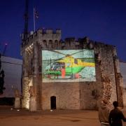 The Bargate is transformed into a cinema screen by HIOWAA