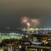 Mikolaj Noworyt had a unique angle of the fireworks from above the Itchen Bridge.