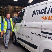 Maurice Rowles and Charlie Adams at the Rotary Wessex Shoebox Scheme depot in Boscombe